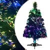 vidaXL Arbre de Noël artificiel Fibre optique 64 cm Vert