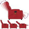 vidaXL Fauteuil de massage inclinable électrique rouge similicuir