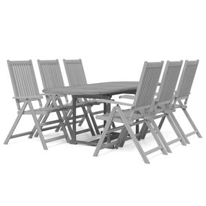 vidaXL Ensemble &agrave; manger de jardin 7 pcs Bois d'acacia massif