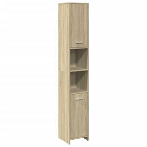 vidaXL Armoire de salle de bain Ch&ecirc;ne sonoma 30x30x183,5 cm Agglom&eacute;r&eacute;