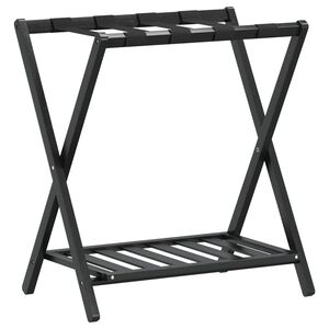 vidaXL Porte-bagages noir 68x38x58 cm bambou