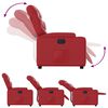vidaXL Fauteuil inclinable &eacute;lectrique Rouge Similicuir