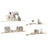 vidaXL &Eacute;tag&egrave;res flottantes 4 pcs ch&ecirc;ne et blanc 120x23,5x3,8 cm MDF