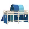 vidaXL Rideaux pour lit mezzanine avec tunnel bleu polyester