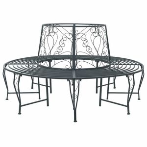 vidaXL Banc d'Arbre 8-Nombre de places &Oslash; 160 x 89 cm Acier