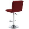 vidaXL Tabourets de bar lot de 2 rouge bordeaux similicuir