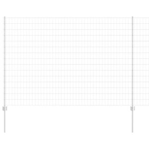 vidaXL Cl&ocirc;ture Euro avec poteau 10 x 1,5 m Acier galvanis&eacute; Argent&eacute;