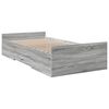 vidaXL Cadre de lit avec tiroirs sans matelas sonoma gris 90x190 cm