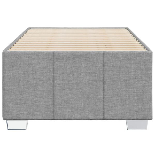 vidaXL Cadre de lit sans matelas gris clair 80x200 cm tissu