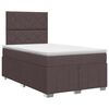 vidaXL Lit boxspring avec matelas Marron fonc&eacute; 120 x 200 cm Tissu