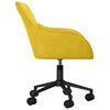 vidaXL Chaise pivotante de bureau Jaune Velours