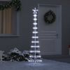 vidaXL Arbre de Noël LED Blanc froid 51 x 51 x 190 cm Métal