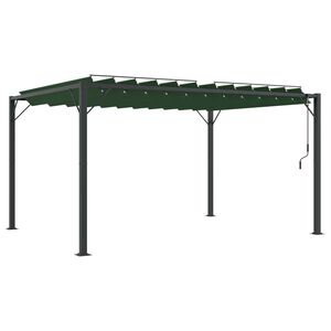 vidaXL Gazebo avec toiture louv&eacute;e Vert 3 x 4 x 2,14 m