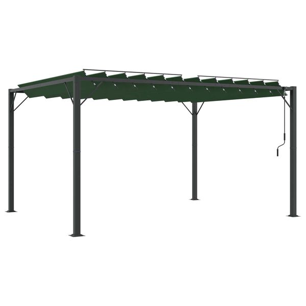 vidaXL Gazebo avec toiture louv&eacute;e Vert 3 x 4 x 2,14 m