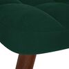 vidaXL Fauteuil relax avec tabouret en velours vert fonc&eacute;