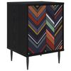 vidaXL Table de chevet OMMEN Ch&ecirc;ne noir 36 x 33 x 51 cm