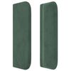 vidaXL T&ecirc;te de lit avec oreilles Vert fonc&eacute; 83x16x78/88 cm Velours