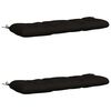 vidaXL Coussins de banc 2 pi&egrave;ces VIANEN 100 % polyester Noir