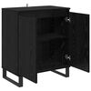 vidaXL Buffet Ch&ecirc;ne noir 60 x 35 x 70 cm Bois d'ing&eacute;nierie