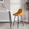 vidaXL Tabouret de bar Marron Velours