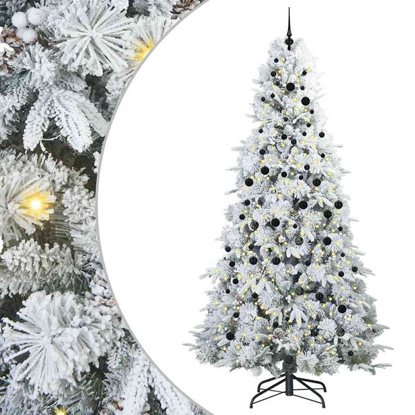 vidaXL Sapin de No&euml;l Artificiel &agrave; Branches Articul&eacute;es Blanc 240 cm