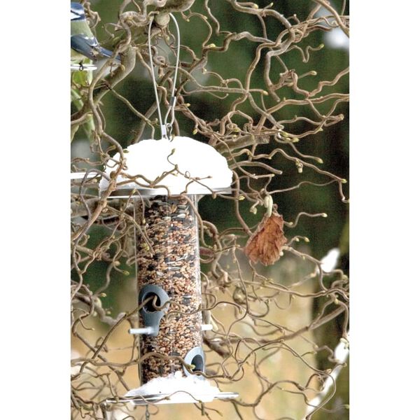 dobar Mangeoire &agrave; oiseaux 14x14x26 cm argent&eacute;