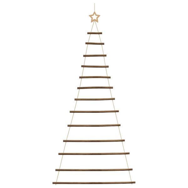 vidaXL Sapin de No&euml;l suspendu avec &eacute;toile sup&eacute;rieure 86 x 180 cm Branche naturelle