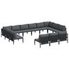 vidaXL Ensemble de canap&eacute; de jardin 13 pc Noir Acier