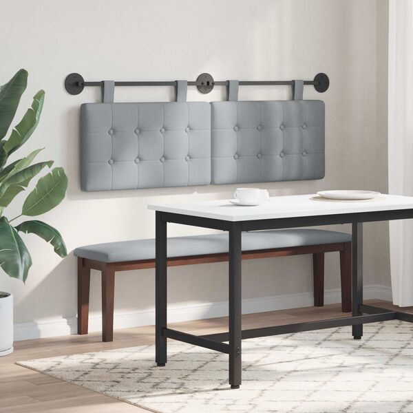 vidaXL T&ecirc;te de lit suspendue Montage mural tissu