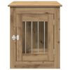 vidaXL Meuble de cage pour chiens ch&ecirc;ne artisanal 55x75x65 cm