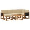 vidaXL Ensemble de canap&eacute;s d'ext&eacute;rieur 7 pc Naturel et Beige