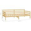 vidaXL Lit de repos avec matelas 90x200 cm Bois de pin massif