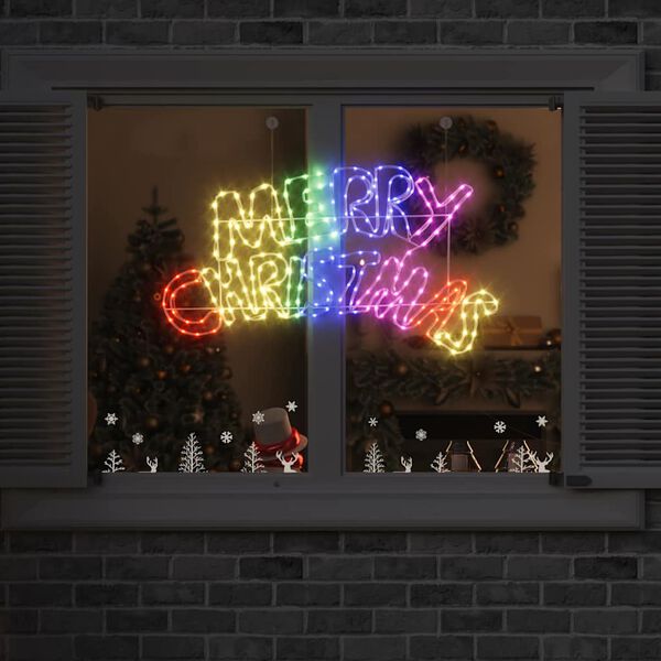 vidaXL Panneau de No&euml;l avec 240 LED Multicolore 100 x 50 cm PVC