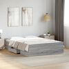 vidaXL Cadre de lit avec tiroirs sans matelas sonoma gris 140x190 cm
