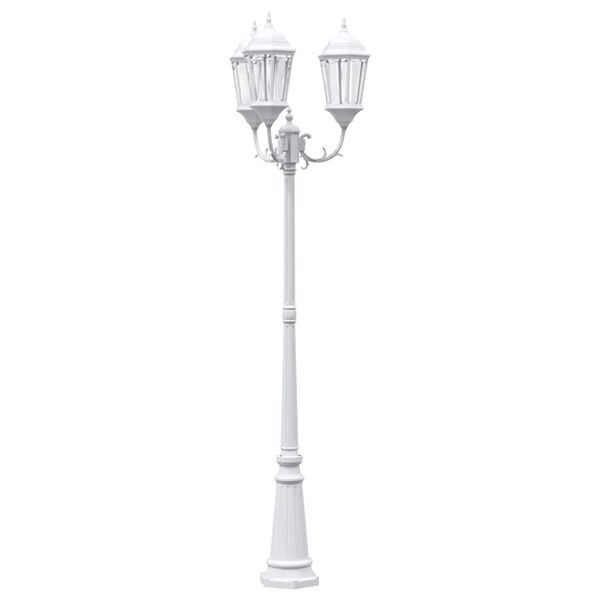 vidaXL Lumière de jardin Blanc 235 cm Aluminium
