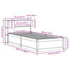 vidaXL Cadre de lit sans matelas cire marron 75x190 cm bois pin massif
