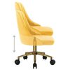 vidaXL Chaise pivotante de salle &agrave; manger Jaune Velours