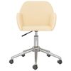 vidaXL Chaise pivotante de bureau Cr&egrave;me Tissu