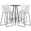 vidaXL Ensemble de bar 5 pcs Plastique Blanc