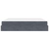 vidaXL Cadre de lit avec matelas avec matelas 2 pcs Gris Fonc&eacute; Velours