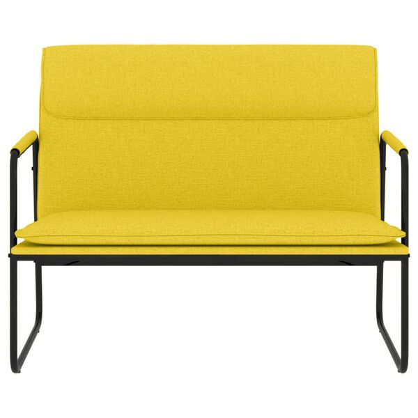 vidaXL Banc Jaune clair 100x64x80 cm Tissu