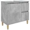 vidaXL Armoire de salle de bain gris b&eacute;ton 65x33x60 cm
