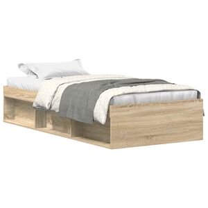 vidaXL Cadre de lit sans matelas ch&ecirc;ne sonoma 75x190 cm