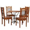 vidaXL Ensemble de tables &agrave; manger 5 pcs bois d&rsquo;acacia massif