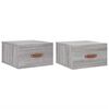 vidaXL Tables de chevet murales 2 pcs sonoma gris 35x35x20 cm