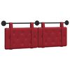 vidaXL T&ecirc;te de lit suspendue Bordeaux 130 x 55 x 5 cm Simili cuir