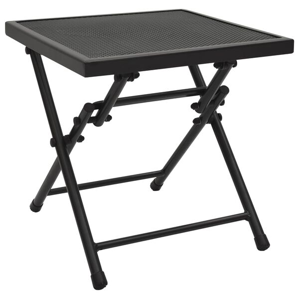 vidaXL Table pliable en maille 38x38x38 cm Acier Anthracite