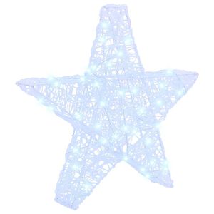 vidaXL &Eacute;toile en 3D 50 LED Blanc froid 55 x 53,5 x 10 cm Acrylique