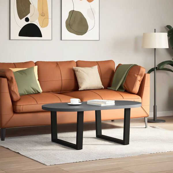 vidaXL Pieds de table basse en forme de V, 2 pi&egrave;ces, noir, 70 x (42-43,3) cm, acier