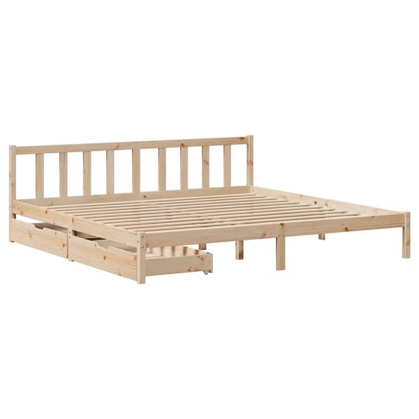 vidaXL Cadre de lit sans matelas 180x200 cm bois massif de pin